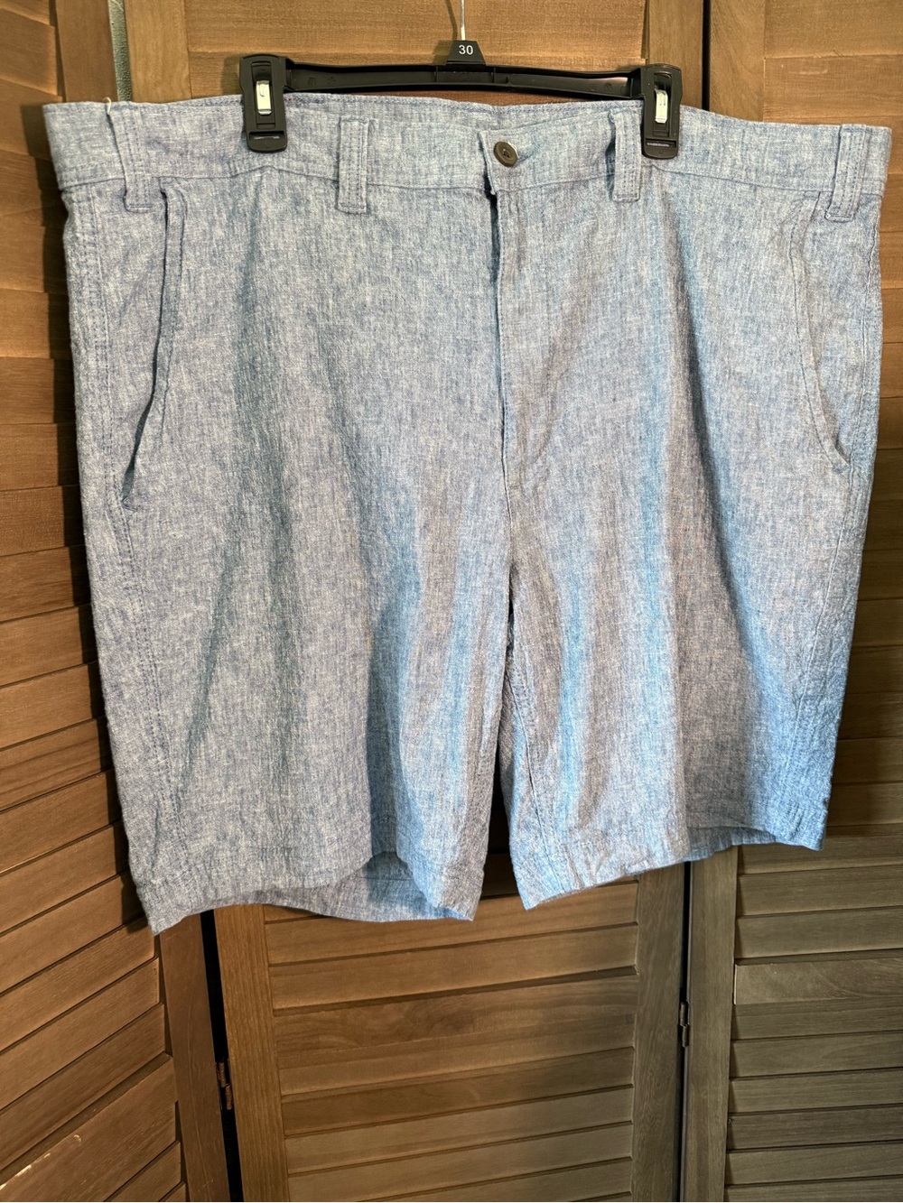 Men's Light Blue Chambray Shorts